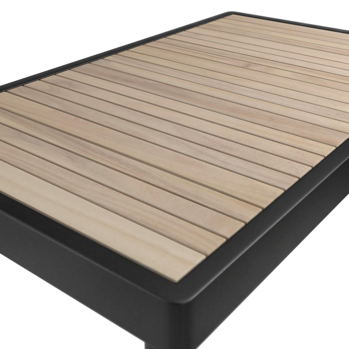 GARTENGARNITUR  3-teilig  - Schwarz/Grau, Konventionell, Holz/Metall (186/227cm) - Ambia Garden