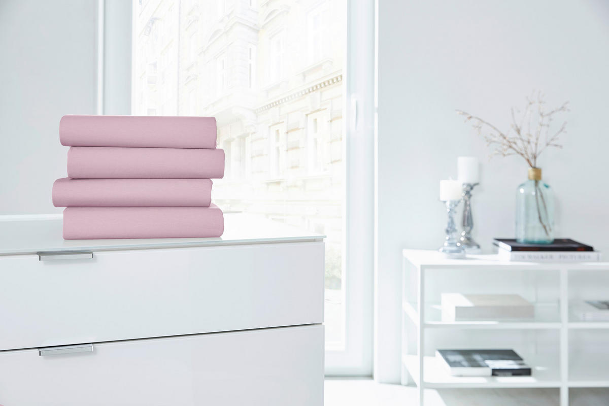 SPANNLEINTUCH 150/200 cm Jersey  - Mauve, Basics, Textil (150/200cm)