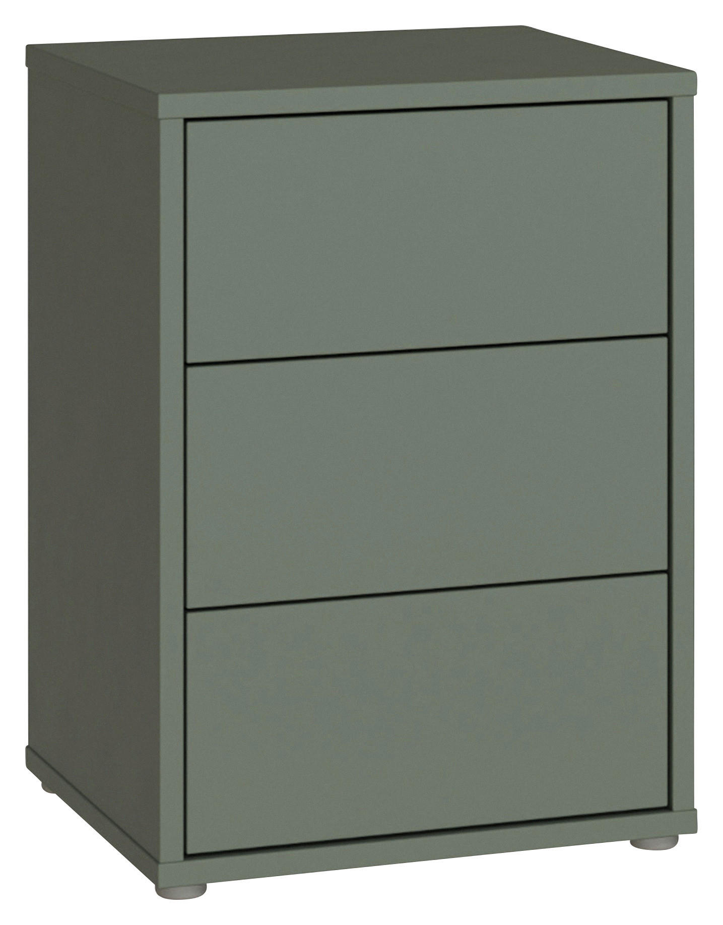 NACHTSCHRANK 50/69/42 cm  - Salbeigrün/Silberfarben, Trend, Holzwerkstoff/Kunststoff (50/69/42cm) - Carryhome