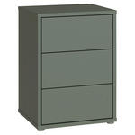 NACHTSCHRANK 50/69/42 cm  - Salbeigrün/Silberfarben, Trend, Holzwerkstoff/Kunststoff (50/69/42cm) - Carryhome