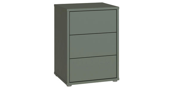 NACHTSCHRANK 50/69/42 cm  - Salbeigrün/Silberfarben, Trend, Holzwerkstoff/Kunststoff (50/69/42cm) - Carryhome