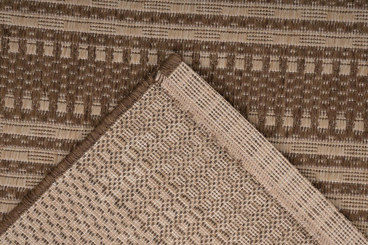 RAVNO TKANI TEPIH  braon     - braon, Osnovno, tekstil (160/230cm)
