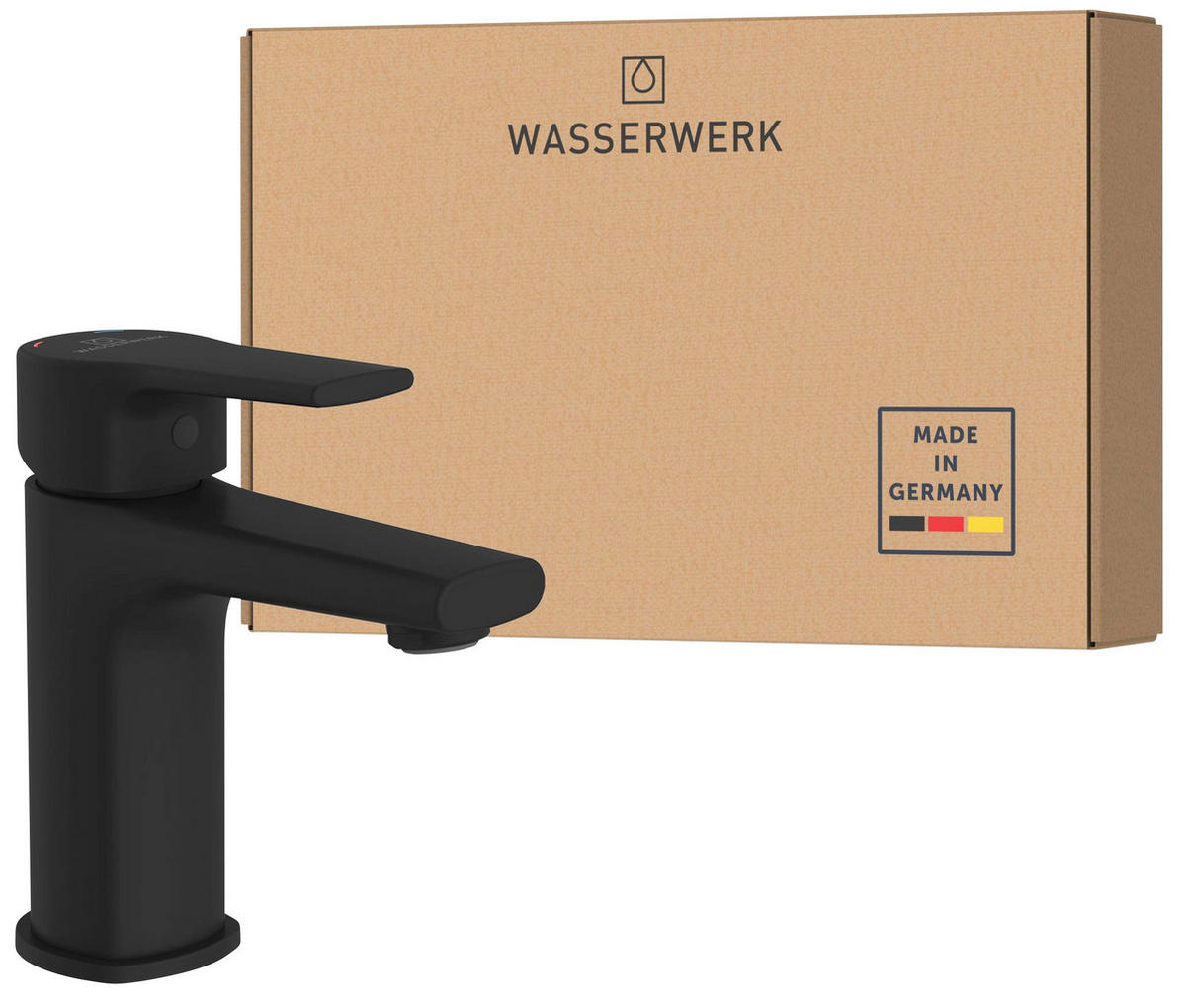 WASCHTISCHARMATUR 5,5/16,0/15,5 cm  - Schwarz, Basics, Metall (5,5/16,0/15,5cm)
