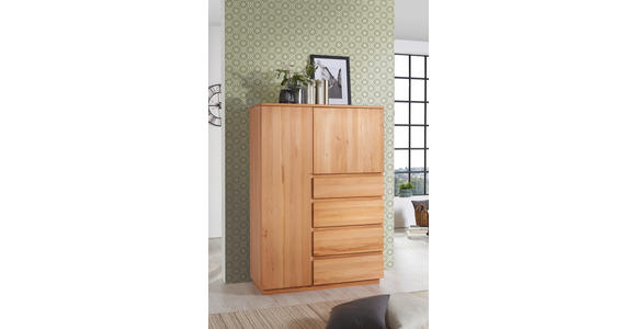 KOMMODE , 100/143,1/41 cm, 4 Schublade(n)  - Buchefarben, Trend, Holz/Holzwerkstoff (100/143,1/41cm) - Linea Natura