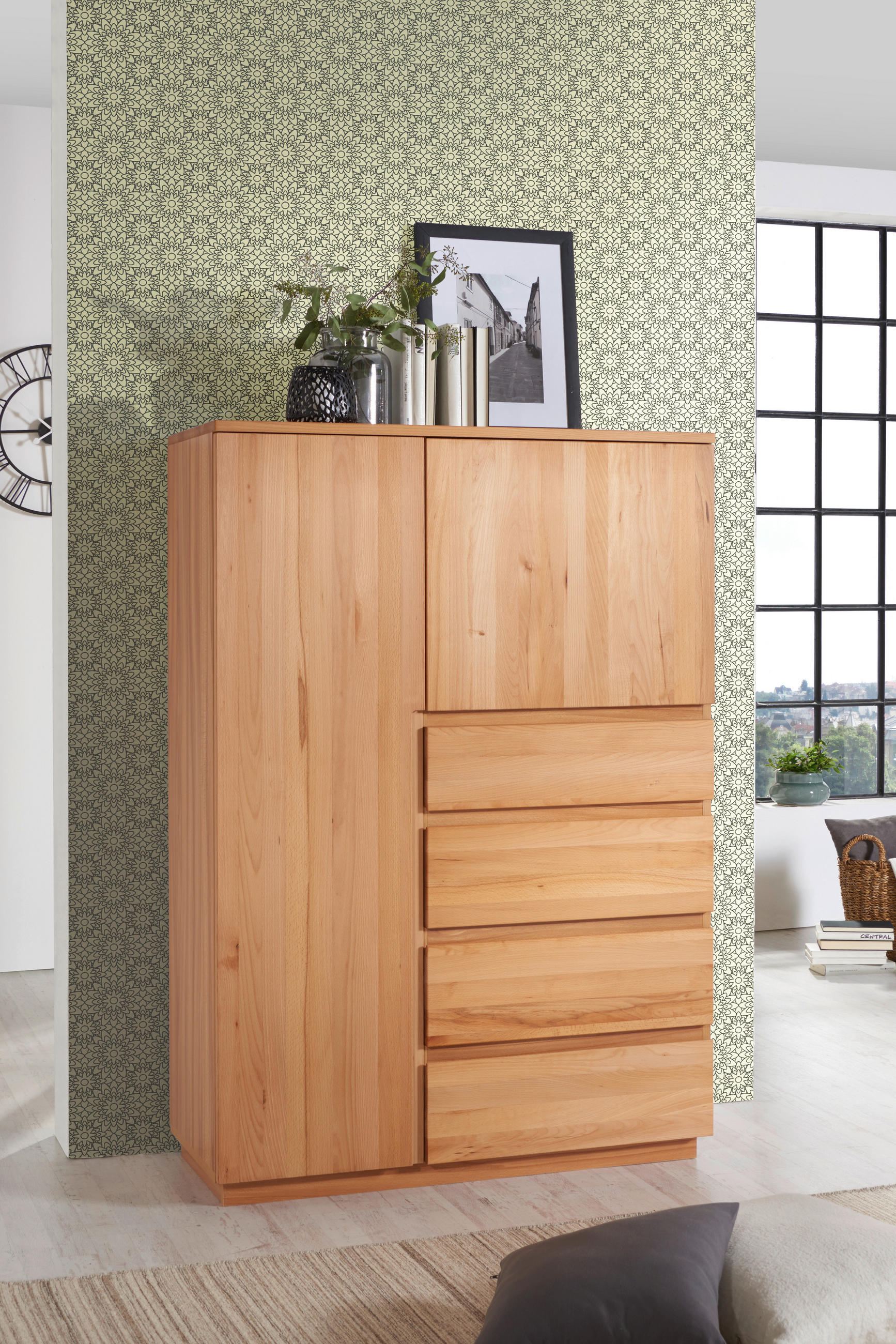 KOMMODE  in 100/143,1/41 cm  - Buchefarben, Trend, Holz/Holzwerkstoff (100/143,1/41cm) - Linea Natura