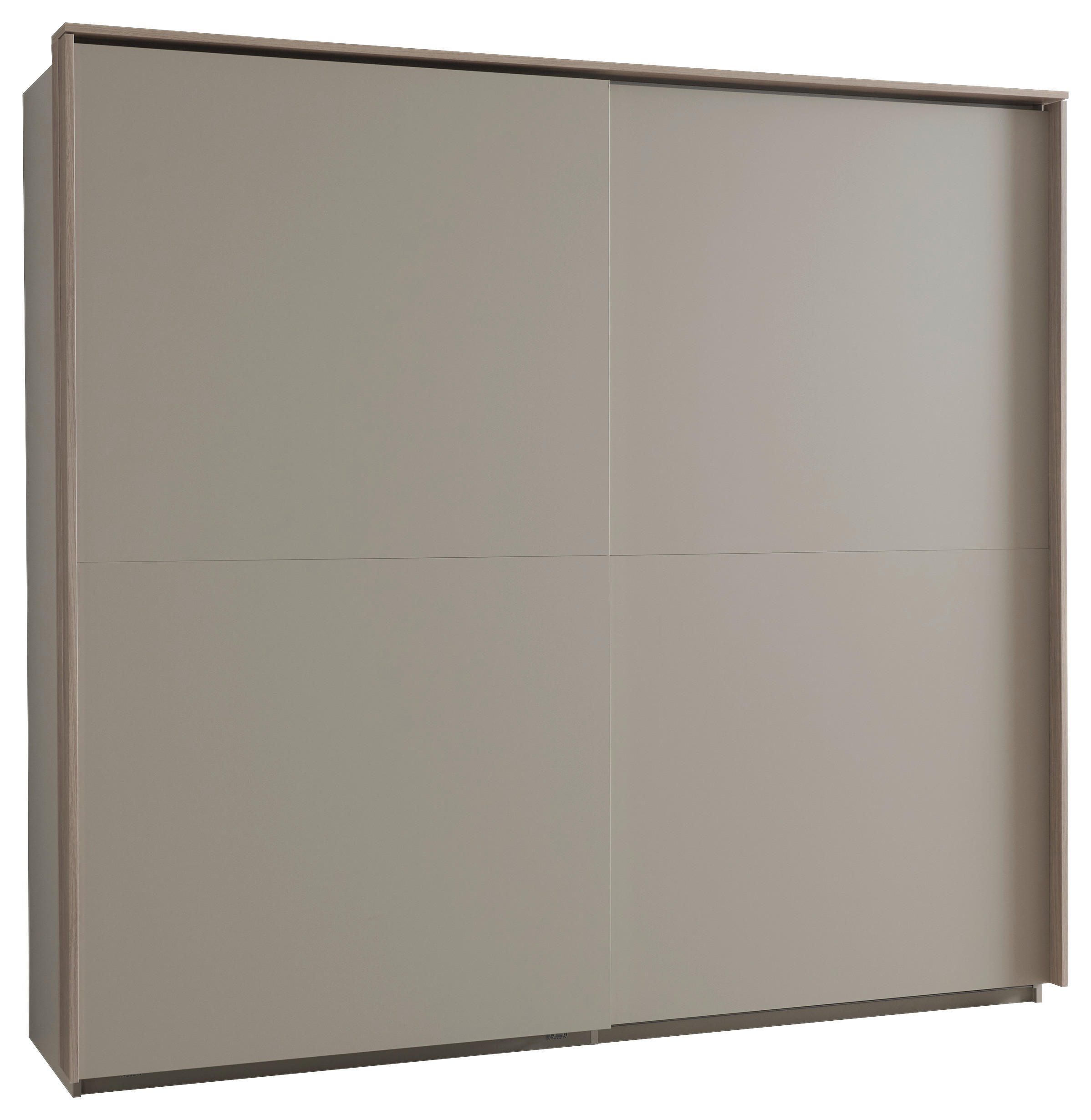 ORMAR S KLIZNIM VRATIMA boje hrasta, svijetlo siva   - boje hrasta/svijetlo siva, Design, drvni materijal (243,6/224,8/67cm) - home24