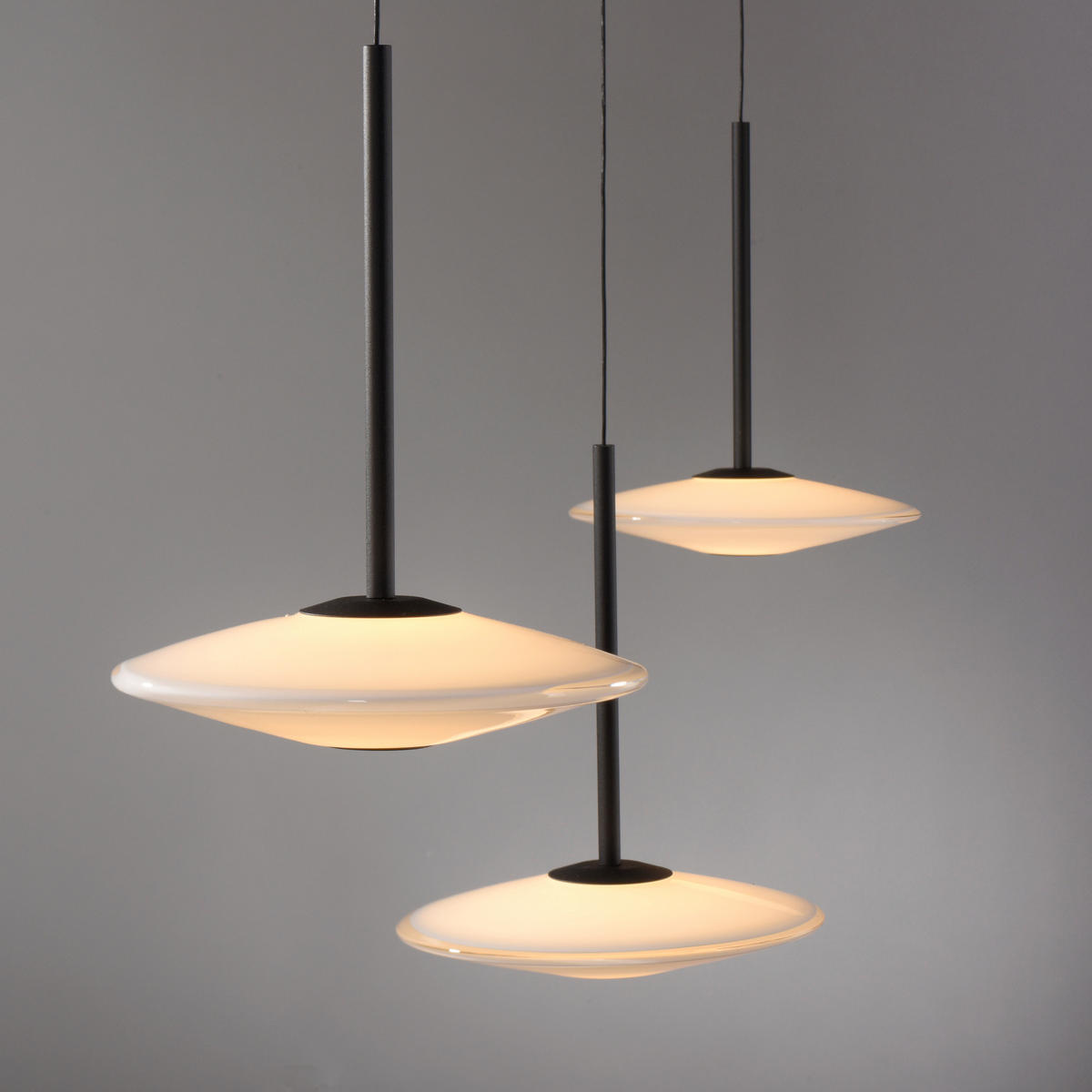 LED-PENDELLEUCHTE 86/20/180 cm  - Schwarz, Design, Glas/Kunststoff (86/20/180cm) - Paul Neuhaus