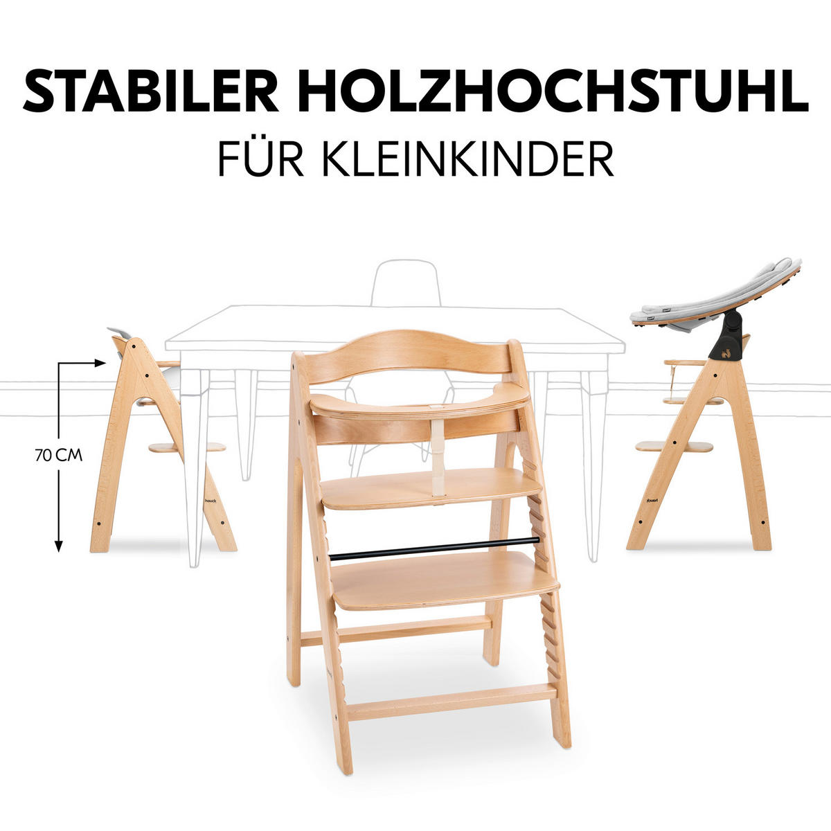 HOCHSTUHL Arketa Beech  - Buchefarben, Basics, Holz (48/79/54cm) - Hauck
