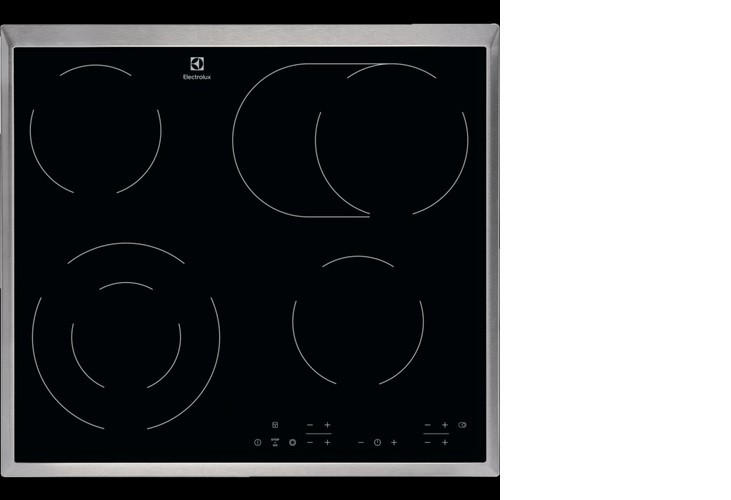 PLITĂ VITROCERAMICĂ - culoare inox/negru, Design - Electrolux