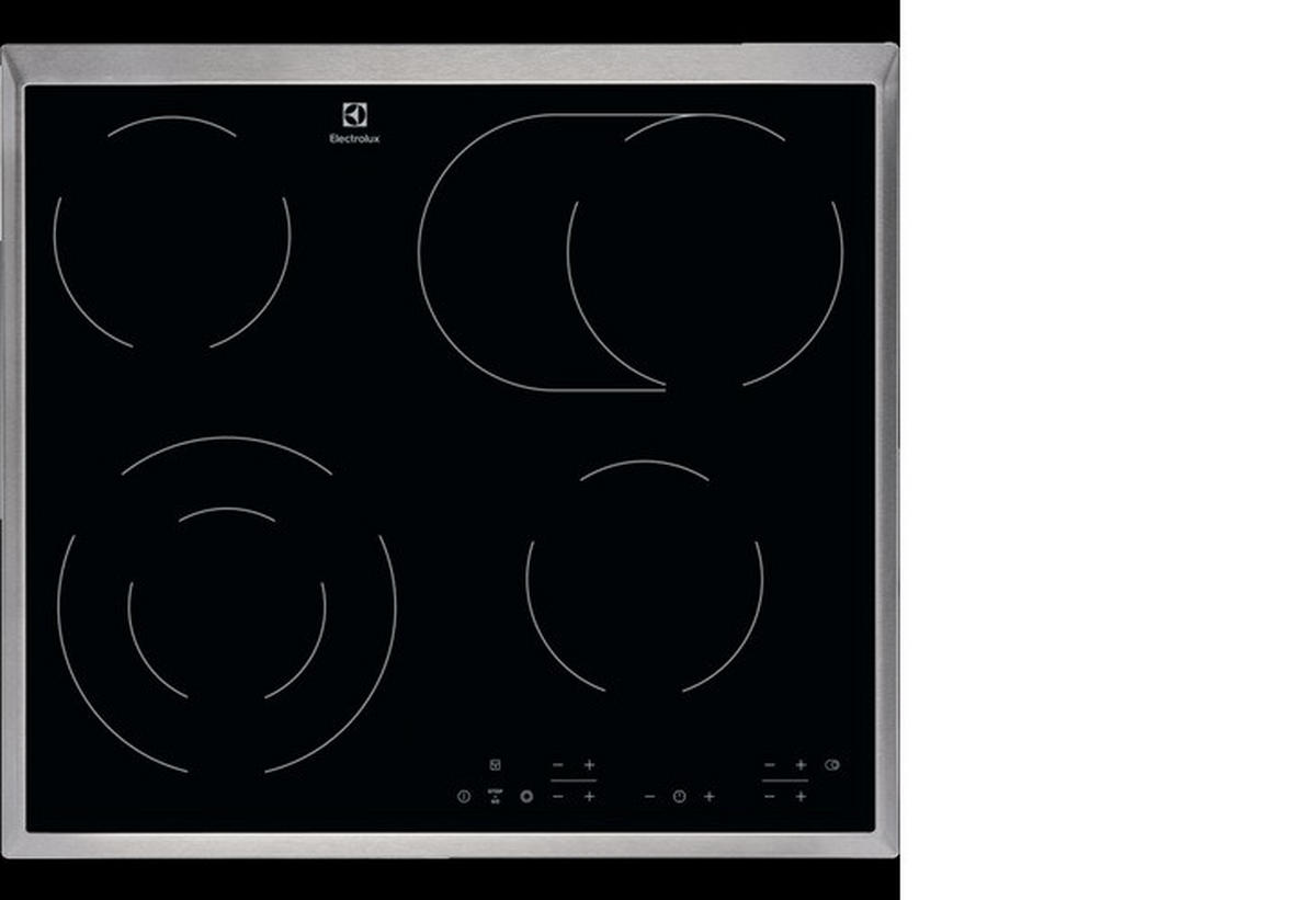 PLITĂ VITROCERAMICĂ - culoare inox/negru, Design - Electrolux