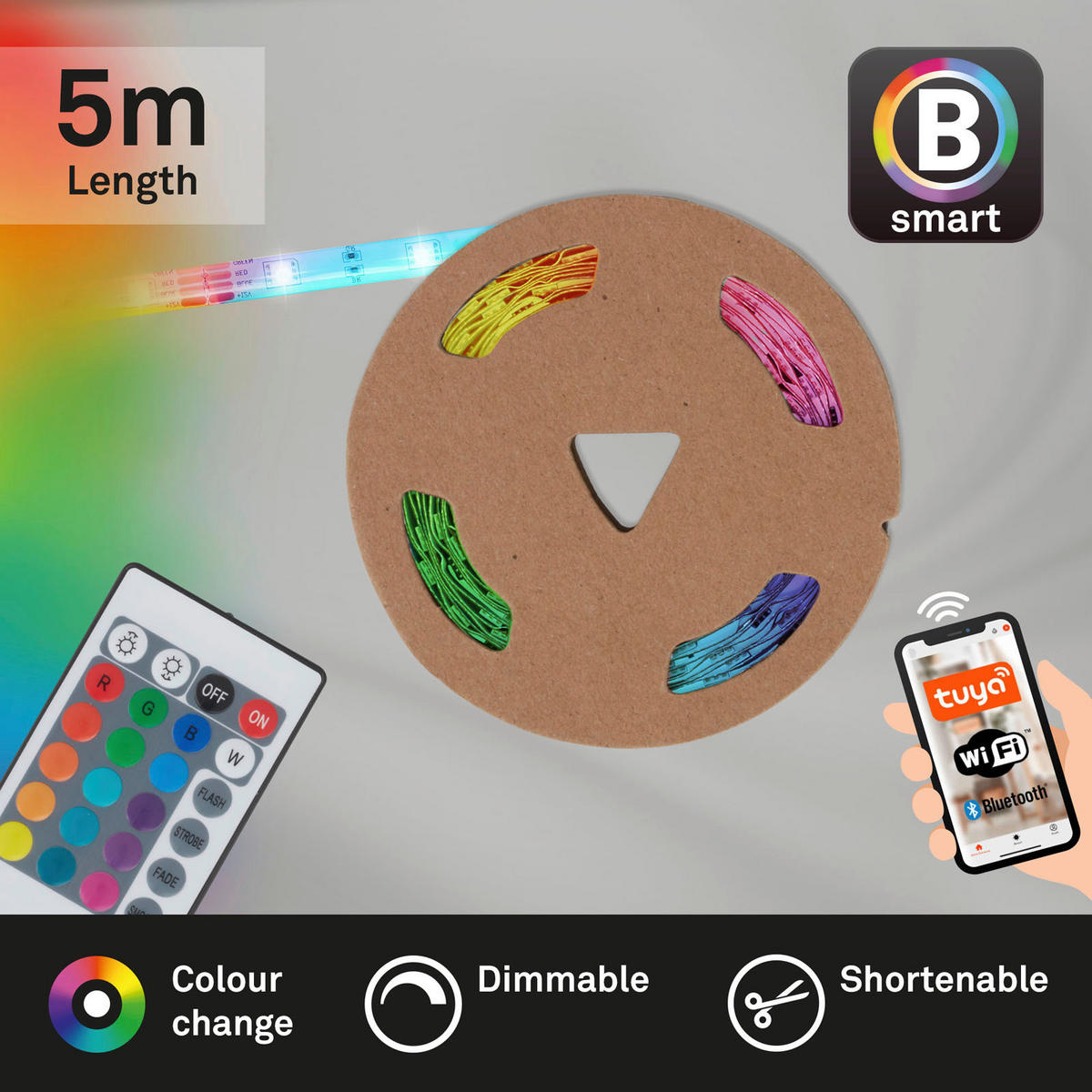 LED TRAKA  - bijela, Basics, plastika (500cm)