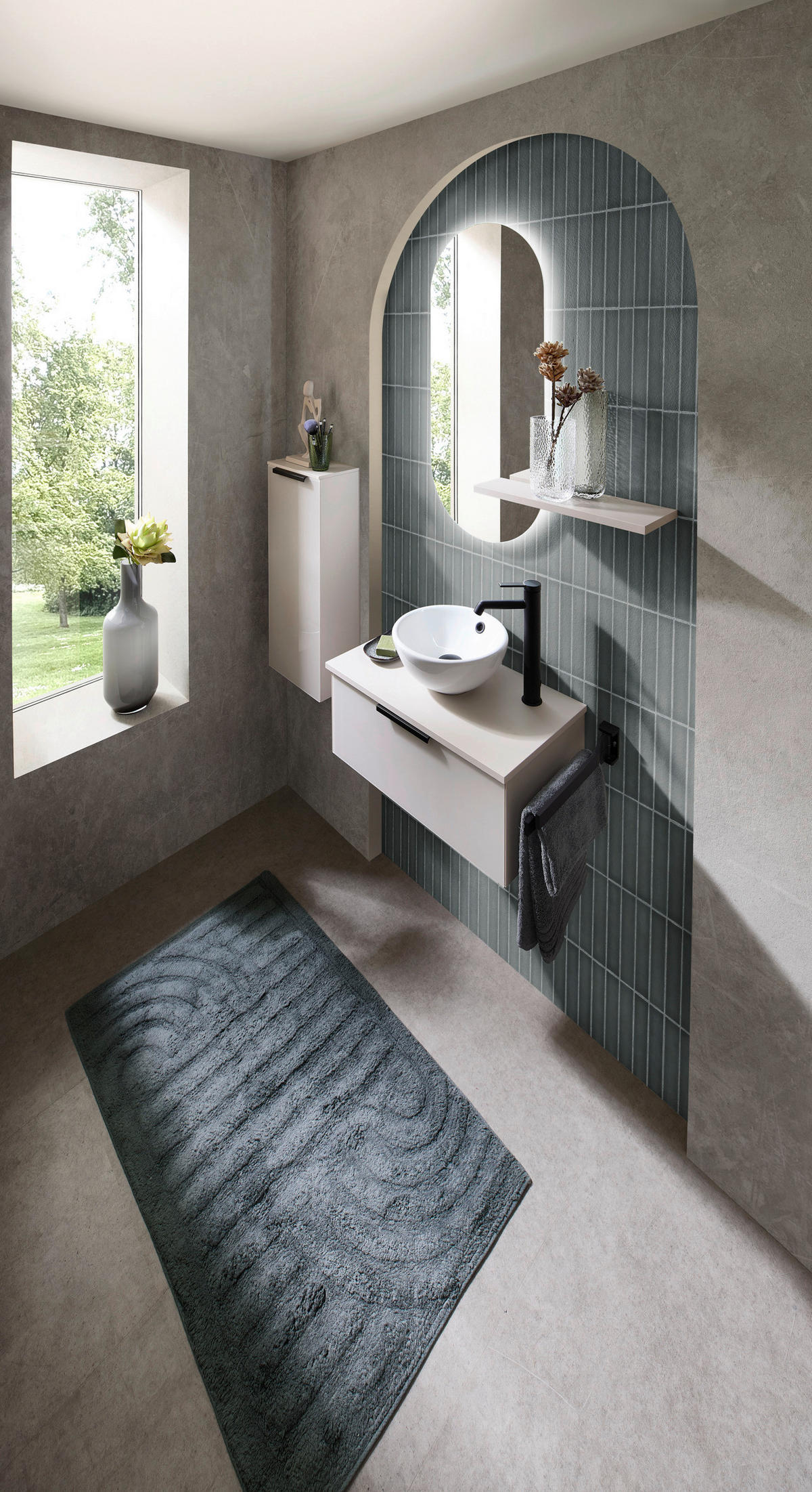 BADEZIMMERSPIEGEL 40/90/3,2 cm  - Transparent, Design, Glas/Holzwerkstoff (40/90/3,2cm) - Sadena