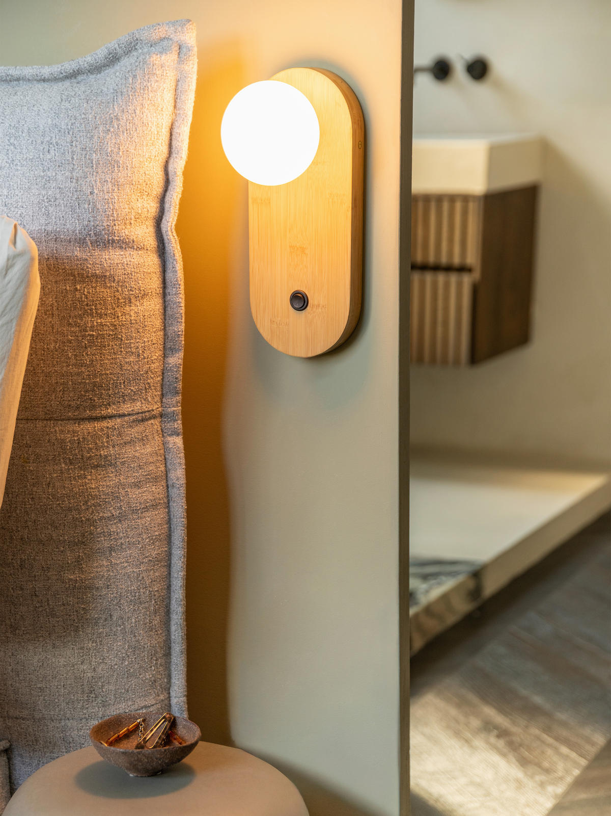 NÁSTENNÉ SVIETIDLO, 14,5/30 cm  - prírodná farba, Trend, drevo (14,5/30cm) - Good & Mojo