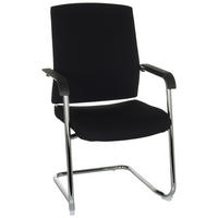 BESÖKSSTOL  i flatväv svart  - silver/svart, Basics, metall/textil (59/96/61cm) - MID.YOU