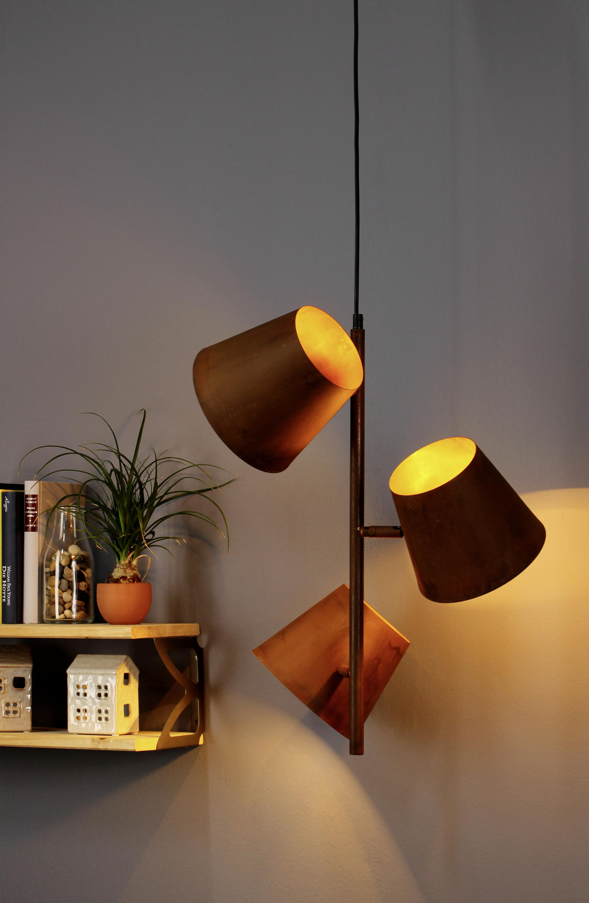 HÄNGELEUCHTE 49/150 cm  - Rostfarben, Design, Metall (49/150cm)