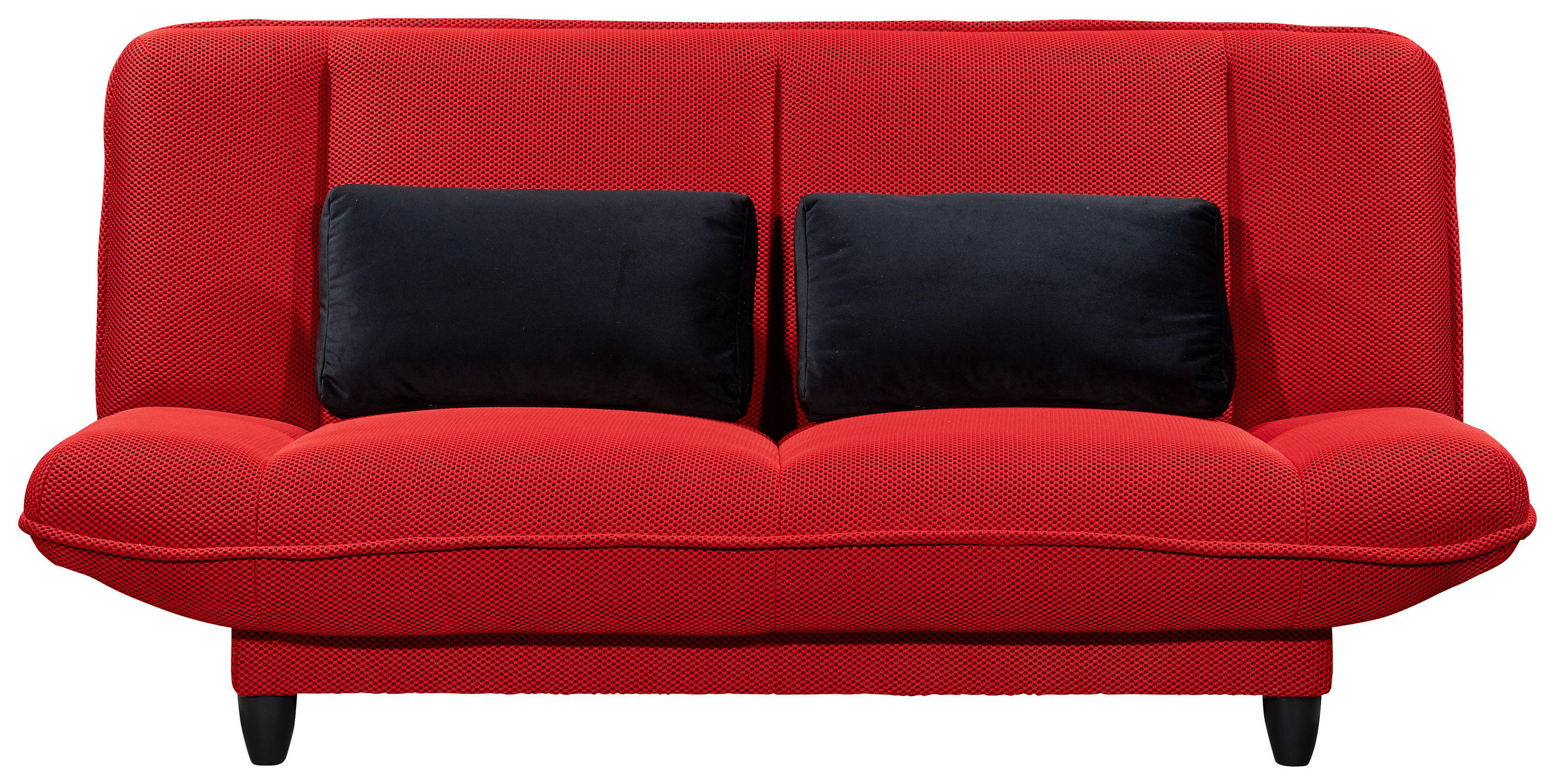 BÄDDSOFFA i vävt tyg röd  - röd/svart, Klassisk, textil/plast (200/88/90cm) - MID.YOU