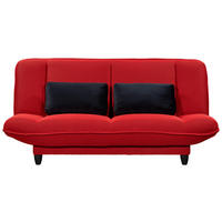 SCHLAFSOFA in Webstoff Rot  - Rot/Schwarz, Konventionell, Kunststoff/Textil (200/88/90cm) - MID.YOU