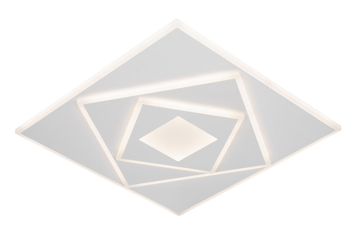 LED-DECKENLEUCHTE 47,7/47,7/6 cm   - Weiß, Basics, Kunststoff/Metall (47,7/47,7/6cm) - Novel