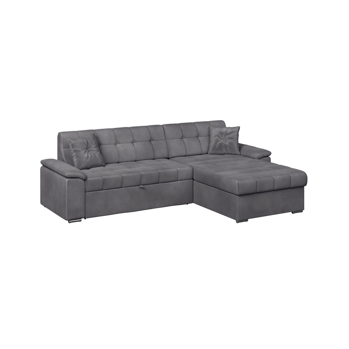 ECKSOFA Grau Zierkissen  - Grau, Trend, Textil (257/167cm) - Livetastic