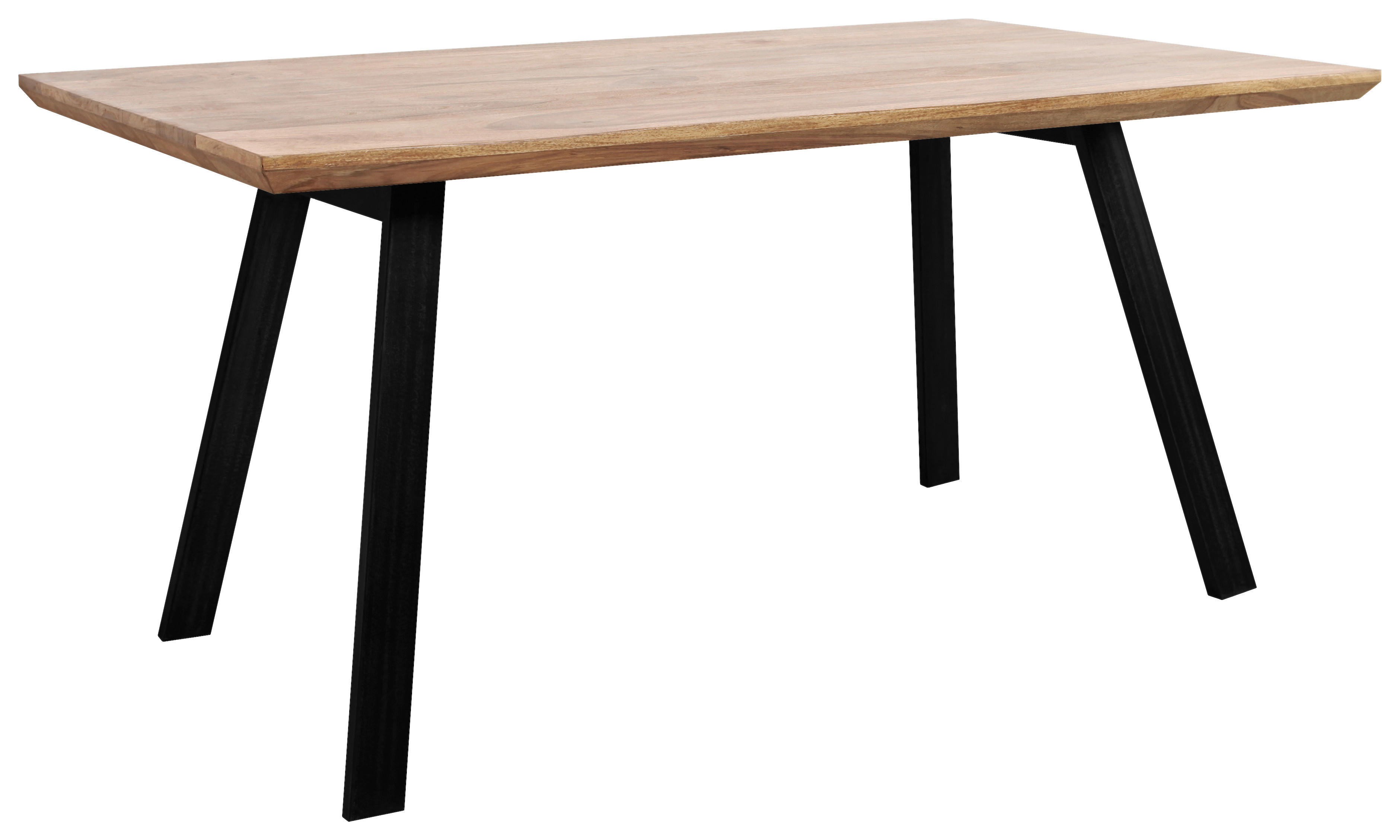 PSACÍ STŮL, černá, barvy sheesham, 160/80/77 cm - černá/barvy sheesham, Lifestyle, kov/dřevo (160/80/77cm) - Livetastic