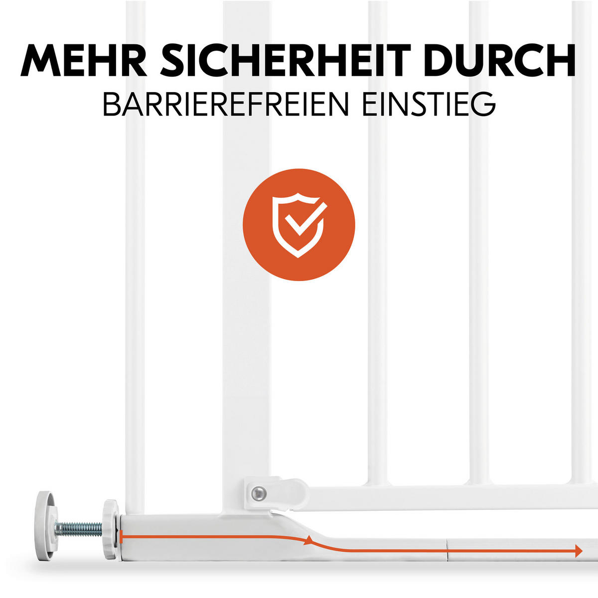 TÜRSCHUTZGITTER 75/77 cm  - Weiß, Basics, Kunststoff/Metall (75/77cm) - Hauck