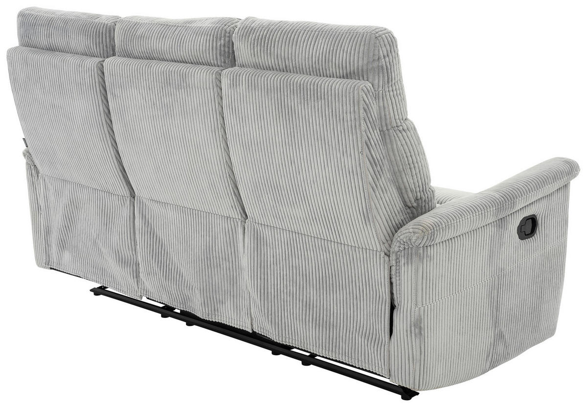 3-SITS SOFFA i manchester ljusgrå  - ljusgrå/svart, Design, metall/textil (184/108/89cm) - Livetastic