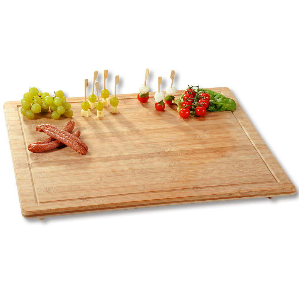 SCHNEIDEBRETT Holz Bambus  - Naturfarben, Basics, Holz (56/50/4cm) - Kesper