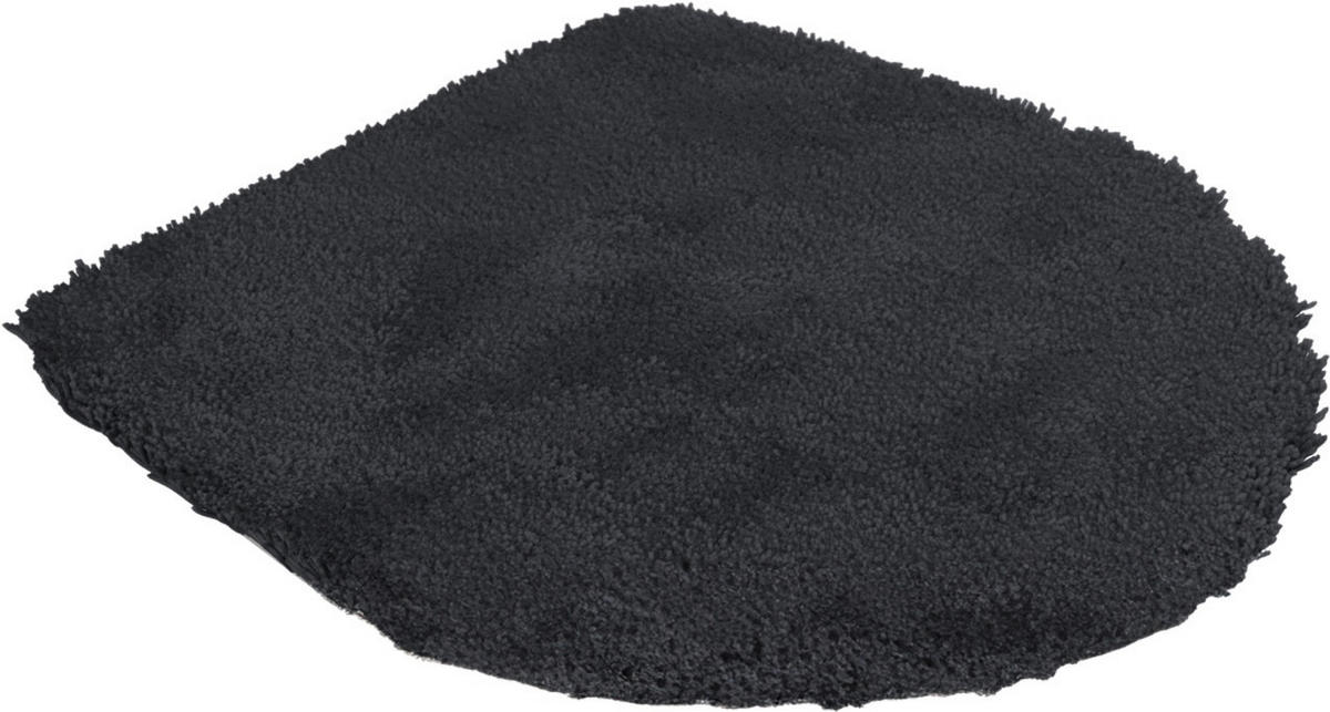 WC-DECKELBEZUG Schwarz 47/53 cm  - Schwarz, Basics, Textil (47/53cm) - Grund