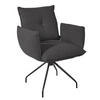 ARMLEHNSTUHL  in Stahl Struktur  - Anthrazit/Schwarz, Design, Textil/Metall (65/90/70cm) - Dieter Knoll