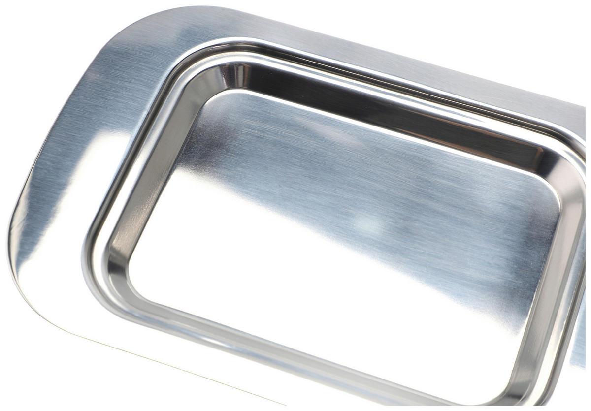 BUTTERDOSE Metall  - Silberfarben, Design, Metall (18,5/12,2/7cm) - Echtwerk