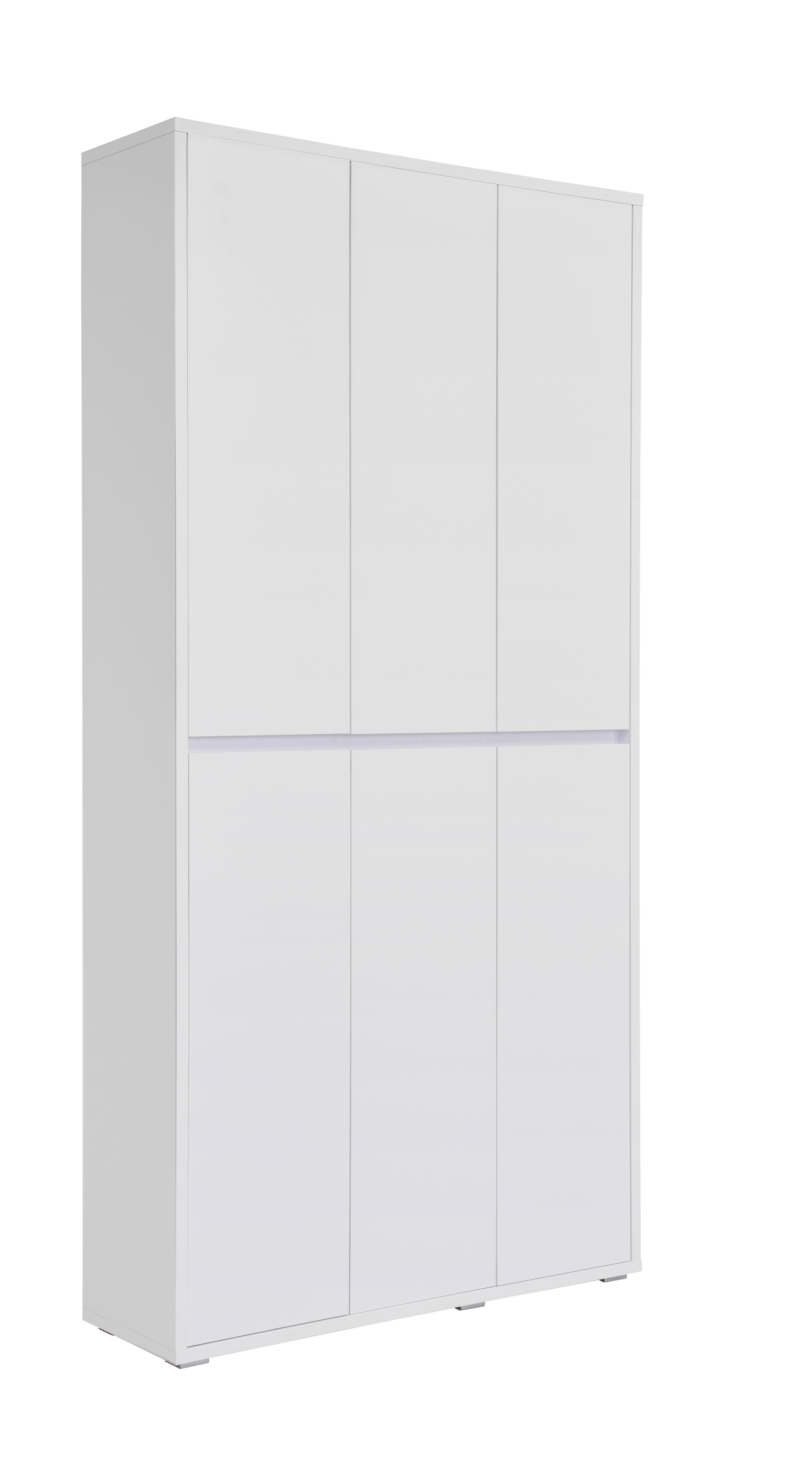 SKRINKA NA TOPÁNKY, biela, 100/210/34 cm - biela, Konventionell, kompozitné drevo (100/210/34cm) - Xora