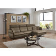ECKSOFA in Echtleder Hellbraun  300/157 cm  - Hellbraun/Schwarz, Design, Leder/Metall (300/157cm) - Dieter Knoll