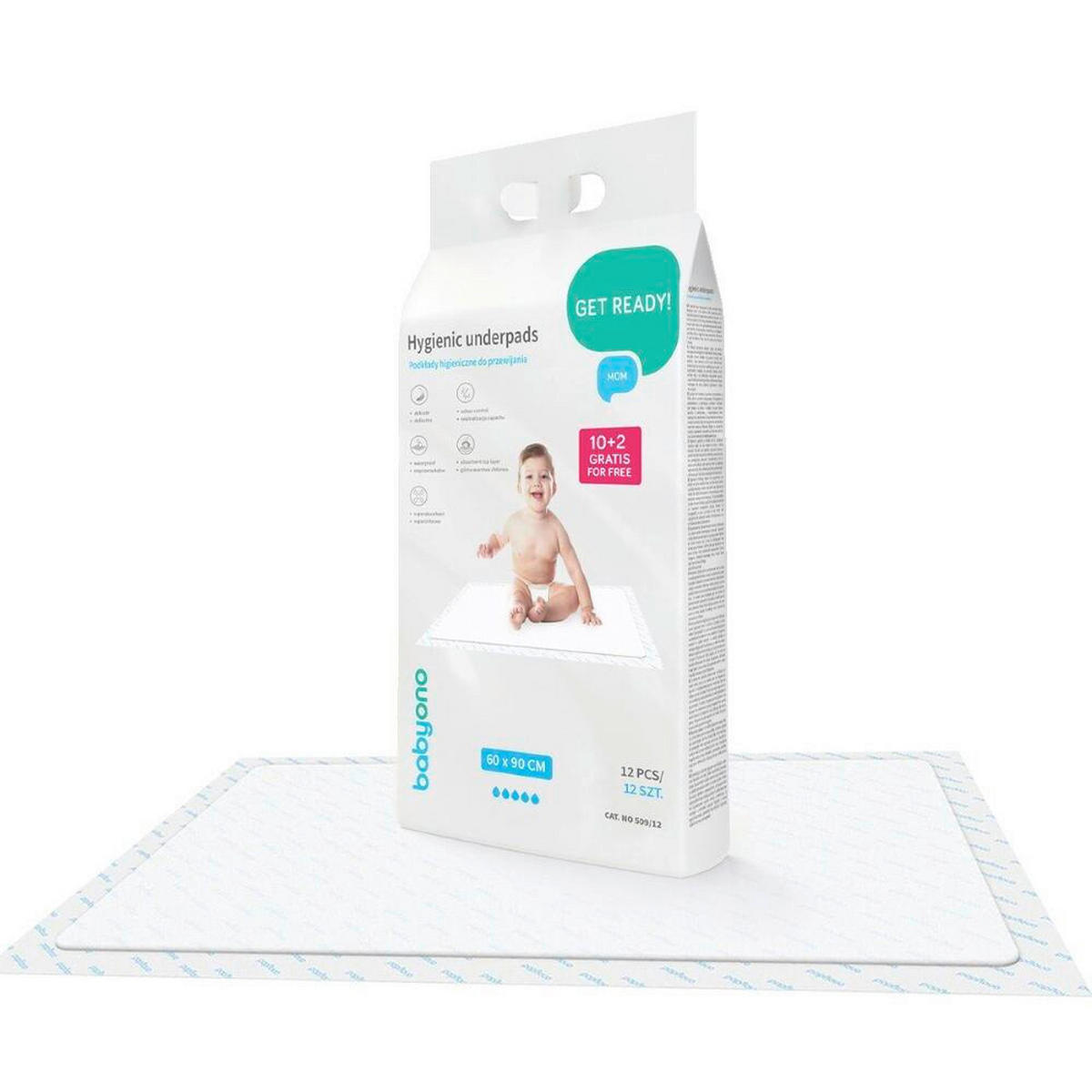 PODLOGA ZA PREVIJANJE   - bijela, Basics, tekstil (60/90/1cm)