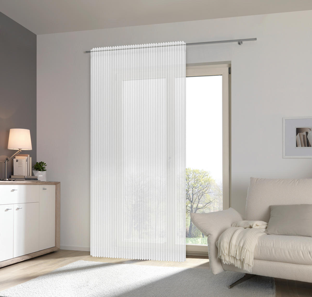 FERTIGSTORE  halbtransparent   300/245 cm  - Weiß, Basics, Textil (300/245cm) - Esposa