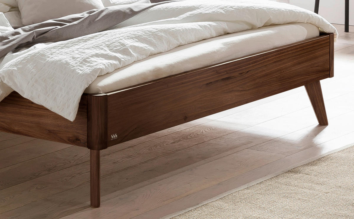 BETT 140/200 cm  in Nussbaumfarben  - Nussbaumfarben, KONVENTIONELL, Holz (140/200cm) - Hasena