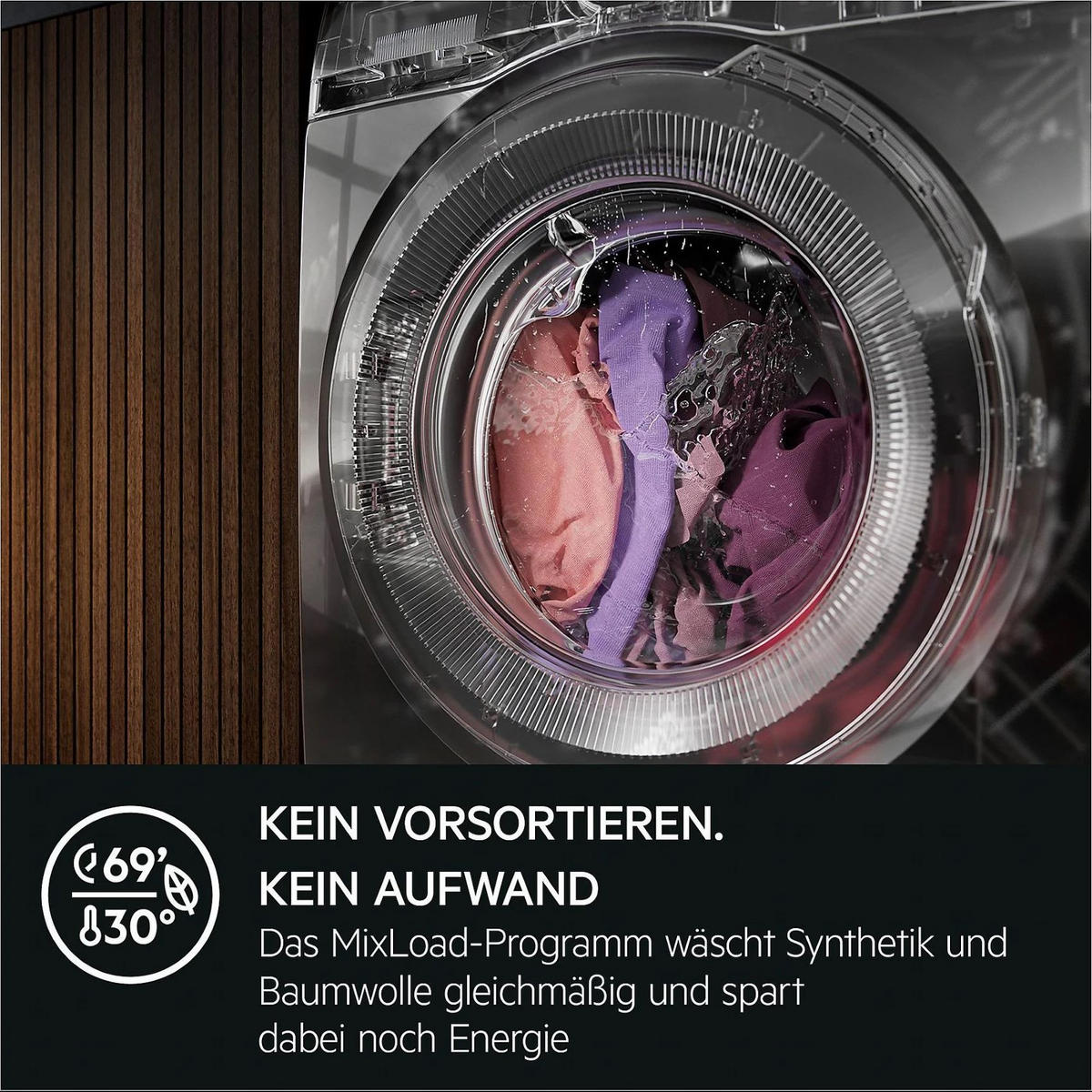 WASCHMASCHINE LR7D70490   - Schwarz/Weiß, Basics, Kunststoff/Metall (59,6/84,7/57,7cm) - AEG