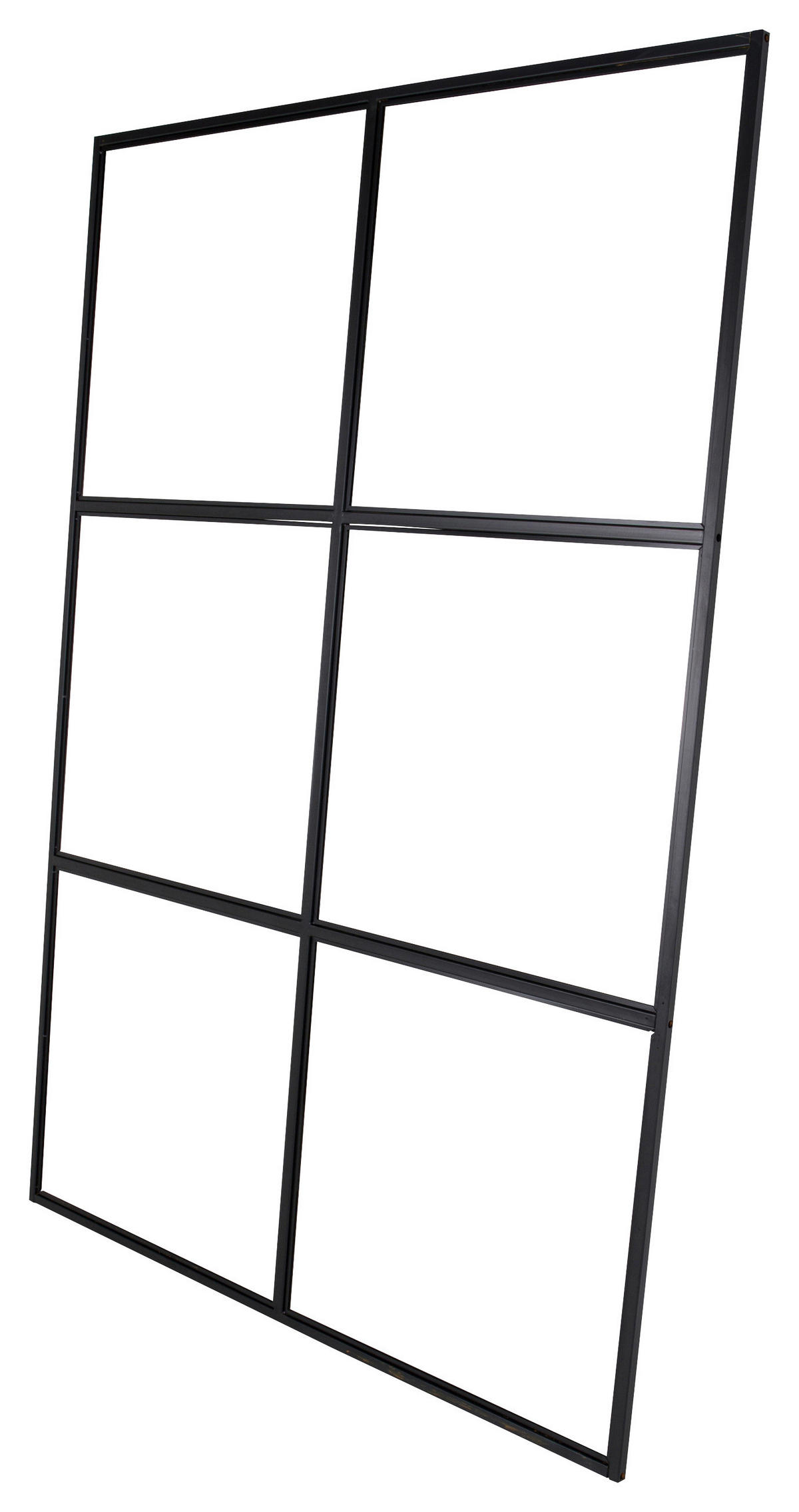 TRENNWAND - Schwarz, MODERN, Glas/Metall (150/210/2cm) - P & B