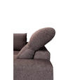 ECKSOFA Dunkelbraun Chenille  - Dunkelbraun/Schwarz, KONVENTIONELL, Textil/Metall (185/240cm) - Carryhome