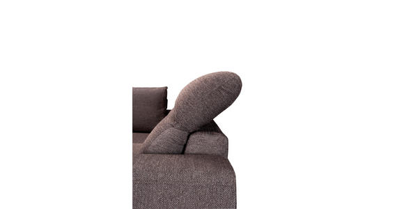ECKSOFA Dunkelbraun Chenille  - Dunkelbraun/Schwarz, KONVENTIONELL, Textil/Metall (185/240cm) - Carryhome