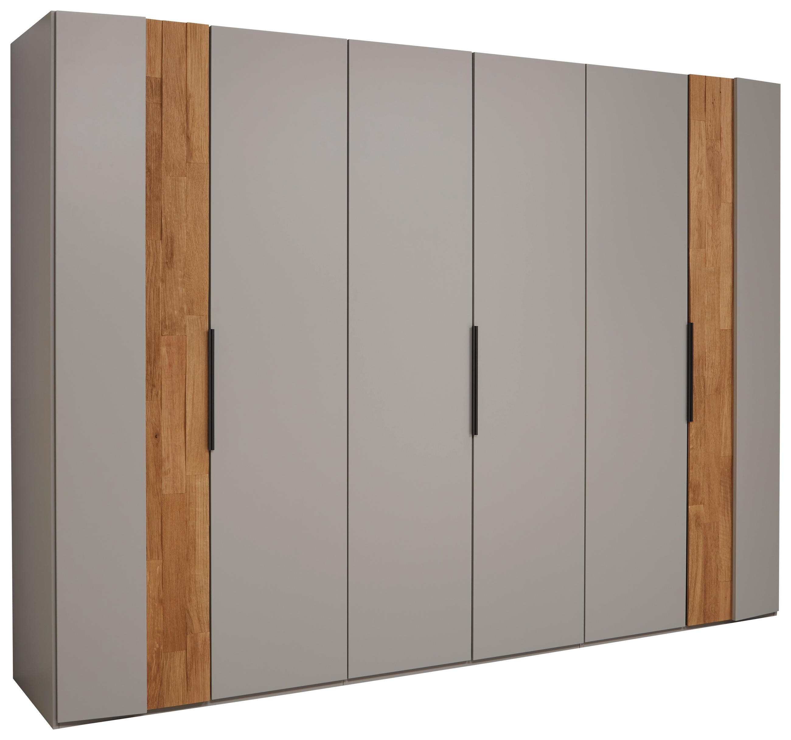 DREHTÜRENSCHRANK 301,9/223,3/62 cm 6-türig Grau, Wildeiche  - Wildeiche/Schwarz, Design, Holz/Holzwerkstoff (301,9/223,3/62cm) - Dieter Knoll