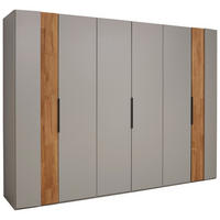 DREHTÜRENSCHRANK 301,9/223,3/62 cm 6-türig Grau, Wildeiche  - Wildeiche/Schwarz, Design, Holz/Holzwerkstoff (301,9/223,3/62cm) - Dieter Knoll