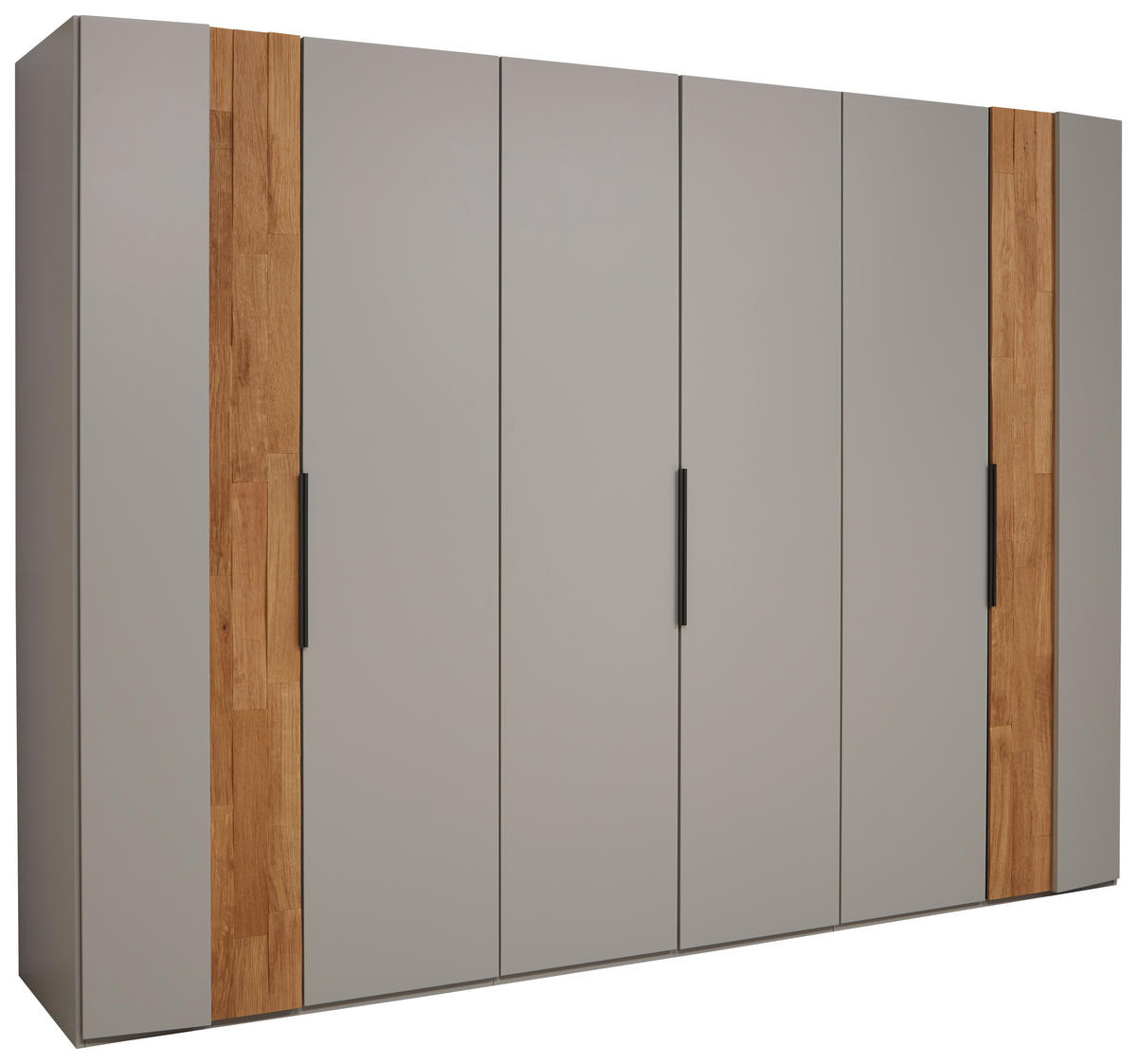 DREHTÜRENSCHRANK 301,9/223,3/62 cm 6-türig Grau, Wildeiche  - Wildeiche/Schwarz, Design, Holz/Holzwerkstoff (301,9/223,3/62cm) - Dieter Knoll