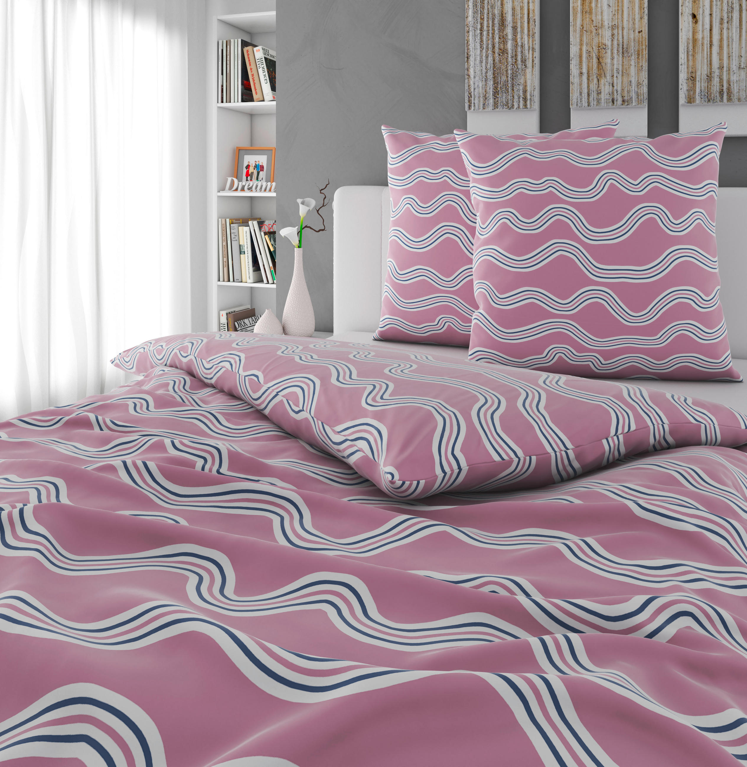 BETTWÄSCHE Satin 200/200 cm  - Rosa, Textil (200/200cm) - Novel