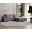 ECKSOFA  in Webstoff Grau, Lila  306/198 cm  - Lila/Schwarz, MODERN, Kunststoff/Textil (306/198cm) - Carryhome