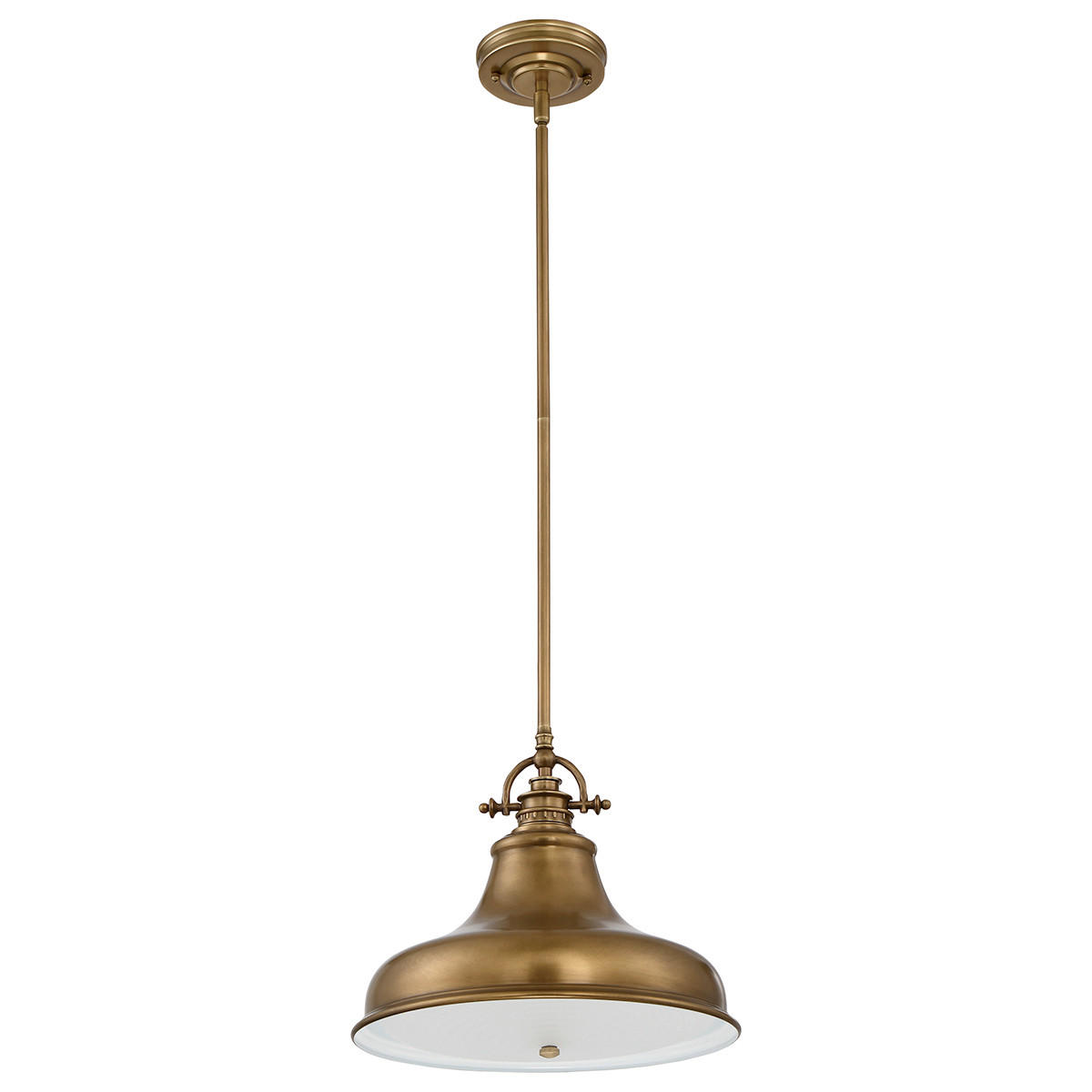 HÄNGELEUCHTE 28.4/37.7 cm  - Messingfarben, Design, Glas/Metall (28.4/37.7cm) - Elstead Lighting