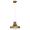 HÄNGELEUCHTE 28.4/37.7 cm    - Messingfarben, Design, Glas/Metall (28.4/37.7cm) - Elstead Lighting