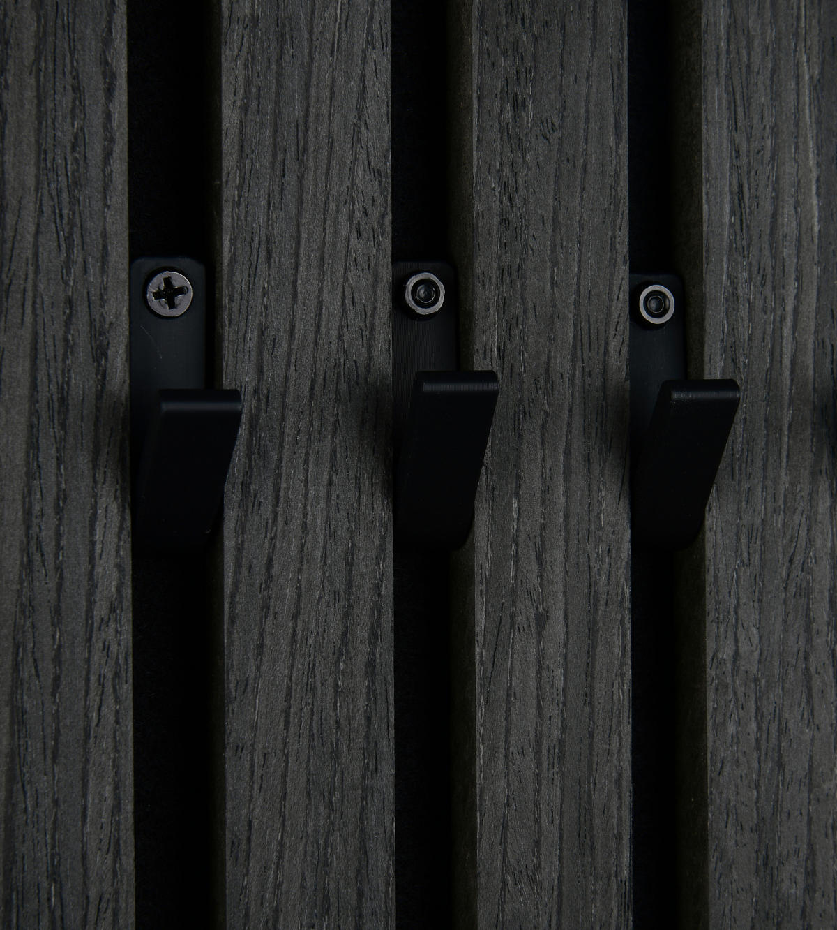 SCHLÜSSELBOARD furniert Schwarz  - Schwarz, MODERN, Holzwerkstoff/Textil (30,6/20/1,7cm)