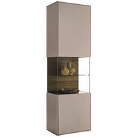 VITRINE Buchefarben, Sandfarben  62/206/43 cm  - Sandfarben/Buchefarben, Design, Glas/Holz (62/206/43cm) - Johann Jakob