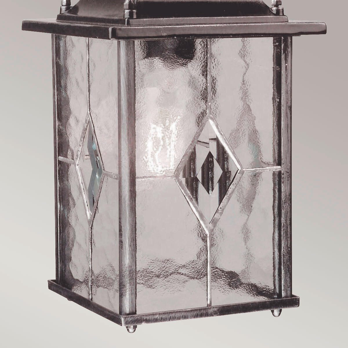 AUSSENHÄNGELEUCHTE - Silberfarben/Schwarz, Basics, Glas/Metall (34/15,9/15,9cm) - Elstead Lighting