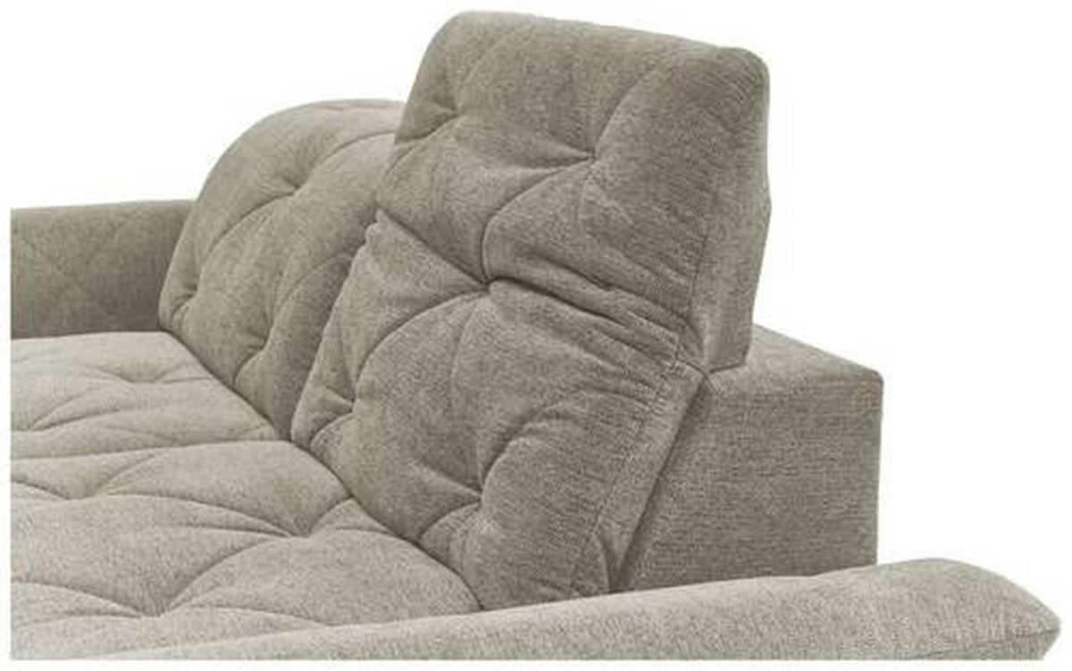 ECKSOFA in Webstoff Hellgrau  - Hellgrau/Schwarz, Design, Textil/Metall (173/244cm) - Moderano